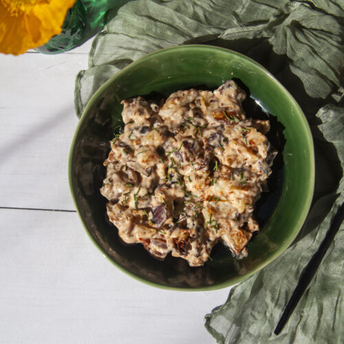 Smashed Aartappel- en Biltongslaai