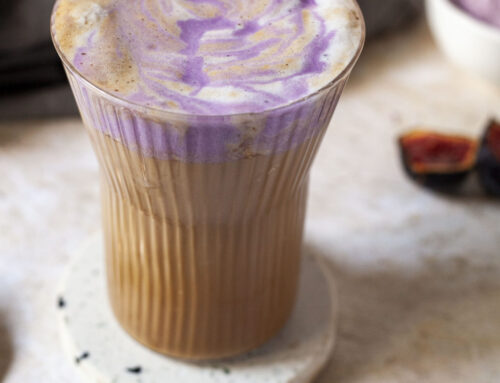 Ube Latte with Foam